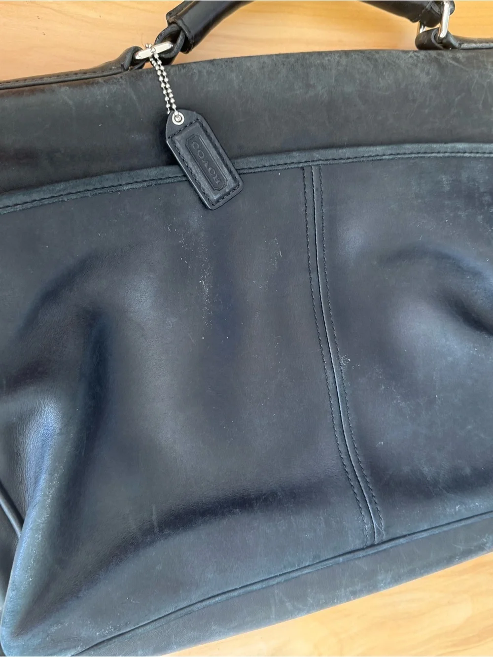 Gray coach  Leather Men’s Briefcase Bag